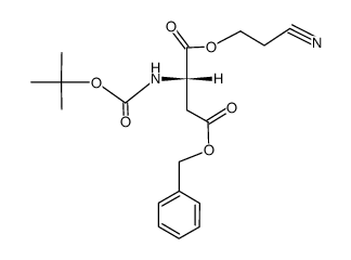 2-tert-butoxycarbonylamino-succinic acid 4-benzyl ester 1-(2-cyano-ethyl) ester Structure