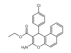 ethyl 3-amino-1-(4-chlorophenyl)-1H-benzo[f]chromene-2-carboxylate结构式