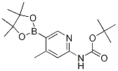 tert-butyl 4-Methyl-5-(4,4,5,5-tetraMethyl-1,3,2-dioxaborolan-2-yl)pyridin-2-ylcarbaMate结构式