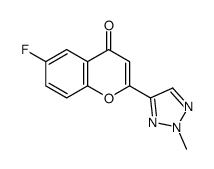 4H-1-Benzopyran-4-one, 6-fluoro-2-(2-methyl-2H-1,2,3-triazol-4-yl)- structure
