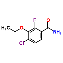 4-Chloro-3-ethoxy-2-fluorobenzamide结构式