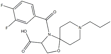 4-(3,4-difluorobenzoyl)-8-propyl-1-oxa-4,8-diazaspiro[4.5]decane-3-carboxylic acid picture