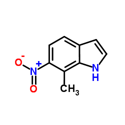 7-Methyl-6-nitro-1H-indole结构式