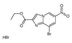 6-Nitro-8-bromo-imidazo[1,2-a]pyridine-2-carboxylic acid ethyl ester hydrobromide Structure