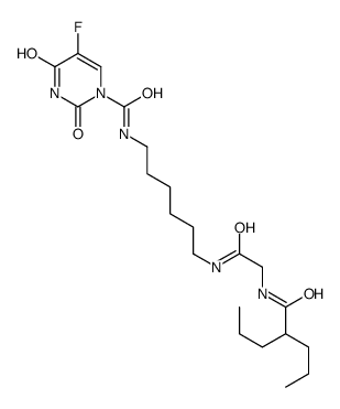 5-fluoro-2,4-dioxo-N-[6-[[2-(2-propylpentanoylamino)acetyl]amino]hexyl]pyrimidine-1-carboxamide结构式