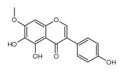 4',5,6-trihydroxy-7-methoxyisoflavone结构式