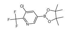 3-chloro-5-(4,4,5,5-tetramethyl-1,3,2-dioxaborolan-2-yl)-2-(trifluoromethyl)pyridine结构式