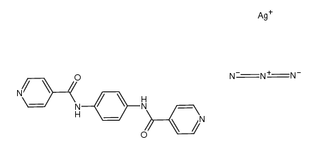 (μ-N,N'-bis(4-pyridyl formamide)-1,4-benzene)silver(I)azide结构式