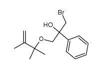 1-bromo-3-((2,3-dimethylbut-3-en-2-yl)oxy)-2-phenylpropan-2-ol Structure