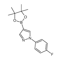 1-(4-fluorophenyl)-4-(4,4,5,5-tetramethyl-1,3,2-dioxaborolan-2-yl)-1H-pyrazole结构式