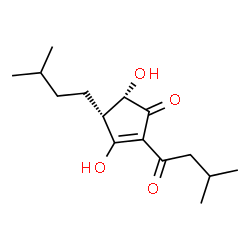 (4S)-3,4β-Dihydroxy-5β-(3-methylbutyl)-2-(3-methyl-1-oxobutyl)-2-cyclopenten-1-one Structure