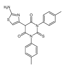 5-(2-Amino-thiazol-4-yl)-2-thioxo-1,3-di-p-tolyl-dihydro-pyrimidine-4,6-dione结构式