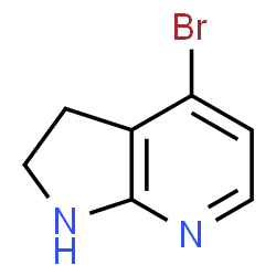 4-溴-1H,2H,3H-吡咯并[2,3-b]吡啶结构式