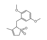 2-((2,5-dimethoxyphenyl)methyl)-3-methylthiolene-1,1-dione结构式