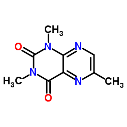 1,3,6-Trimethyl-2,4(1H,3H)-pteridinedione结构式