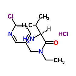N-[(6-Chloro-3-pyridinyl)methyl]-N-ethyl-L-valinamide hydrochloride (1:1) Structure