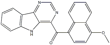(1-methoxynaphthalen-4-yl)(5H-pyrimido[5,4-b]indol-4-yl)methanone结构式