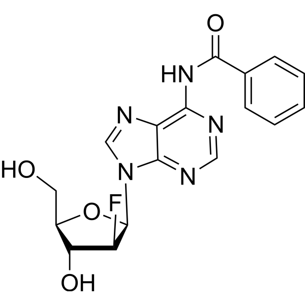 N6-Benzoyl-2'-fluoro-2'-deoxyarabinoadenosine Structure
