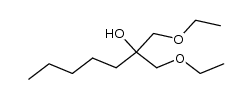 1-ethoxy-2-ethoxymethyl-heptan-2-ol结构式