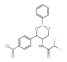 Acetamide,2,2-dichloro-N-[4-(4-nitrophenyl)-2-phenyl-1,3,2-dioxaborinan-5-yl]- Structure