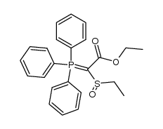 [(etoxycarbonyl)(ethylsulfinyl)methylene]triphenylphosphorane Structure