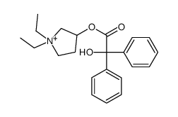 (1,1-diethylpyrrolidin-1-ium-3-yl) 2-hydroxy-2,2-diphenylacetate结构式