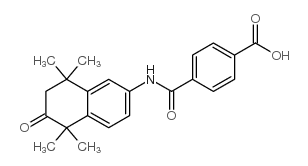 4-[(5,5,8,8-四甲基-6-氧代-5,6,7,8-四氢-2-萘基)氨基甲酰]苯甲酸结构式