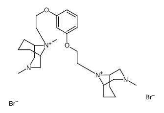 9-[2-[3-[2-(3,9-dimethyl-3-aza-9-azoniabicyclo[3.3.1]nonan-9-yl)ethoxy]phenoxy]ethyl]-3,9-dimethyl-3-aza-9-azoniabicyclo[3.3.1]nonane,dibromide Structure