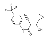 2-cyano-3-cyclopropyl-3-hydroxy-N-(3'-methyl-4'-(trifluoromethyl)phenyl)propenamide结构式