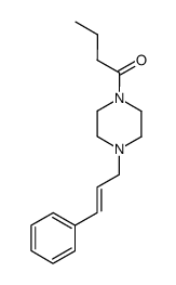 1-Butyryl-4-cinnamylpiperazine structure