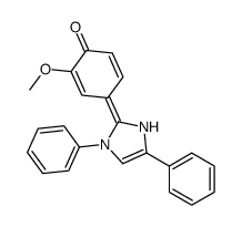 4-(3,5-diphenyl-1H-imidazol-2-ylidene)-2-methoxycyclohexa-2,5-dien-1-one结构式