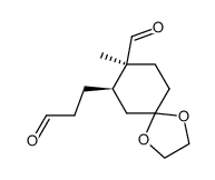 (7R,8S)-8-methyl-7-(3-oxopropyl)-1,4-dioxaspiro[4.5]decane-8-carbaldehyde Structure