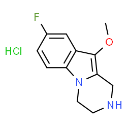 8-fluoro-10-Methoxy-1,2,3,4-tetrahydropyrazino[1,2-a]indole hydrochloride结构式