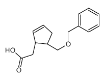 2-[(1S,5R)-5-(phenylmethoxymethyl)cyclopent-2-en-1-yl]acetic acid结构式