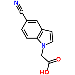 (5-Cyano-1H-indol-1-yl)acetic acid structure