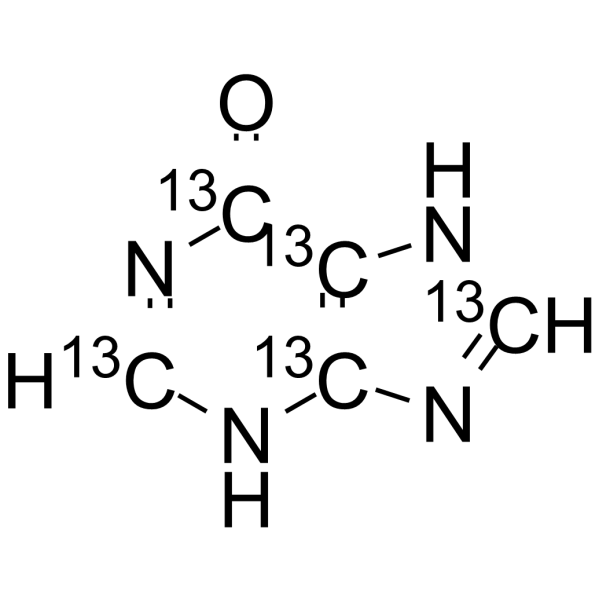 Hypoxanthine-13C5结构式