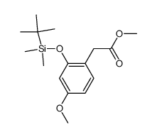 methyl 2-tert-butyldimethylsilyloxy-4-methoxyphenylacetate Structure