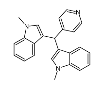 1-methyl-3-[(1-methylindol-3-yl)-pyridin-4-ylmethyl]indole结构式