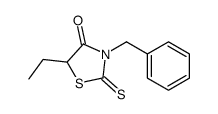 3-benzyl-5-ethyl-2-sulfanylidene-1,3-thiazolidin-4-one结构式