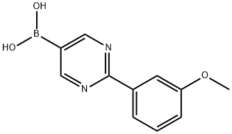 (2-(3-methoxyphenyl)pyrimidin-5-yl)boronic acid structure