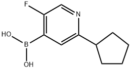 5-Fluoro-2-(cyclopentyl)pyridine-4-boronic acid Structure