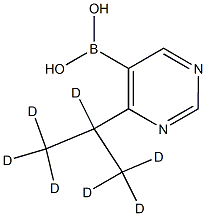 (4-(propan-2-yl-d7)pyrimidin-5-yl)boronic acid结构式