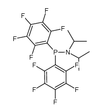 N,N-diisopropyl-1,1-bis(perfluorophenyl)phosphinamine Structure