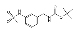 N-(tert-butyloxycarbonyl)-3-methylsulfonamidobenzylamine Structure