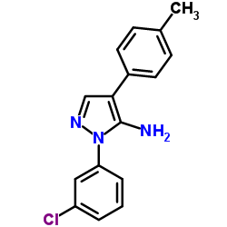 1-(3-Chlorophenyl)-4-(4-methylphenyl)-1H-pyrazol-5-amine Structure