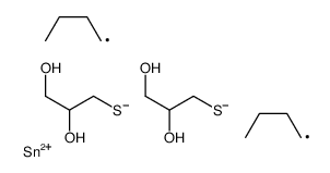 3-[dibutyl(2,3-dihydroxypropylsulfanyl)stannyl]sulfanylpropane-1,2-diol结构式