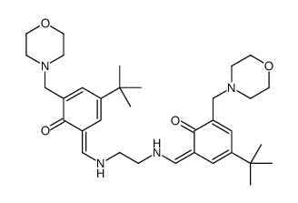 2,2μ-[1,2-Ethanediylbis[(E)-(nitrilomethylidyne)]]bis[4-(tert-butyl)-6-(4-morpholinylmethyl)]phenol结构式