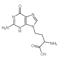 9H-Purine-9-butanoicacid, a,2-diamino-1,6-dihydro-6-oxo-结构式