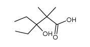 2,2-Dimethyl-3-ethyl-3-hydroxypentanoic Acid Structure