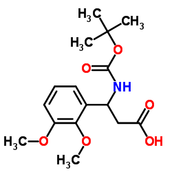 3-TERT-BUTOXYCARBONYLAMINO-3-(2,3-DIMETHOXY-PHENYL)-PROPIONIC ACID结构式